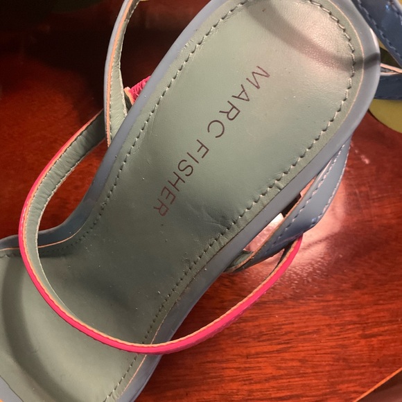 Marc Fischer Acres Heeled Strapy Sandal. In yellow, pink and blue. NWT’S. Size 6 - Picture 10 of 13